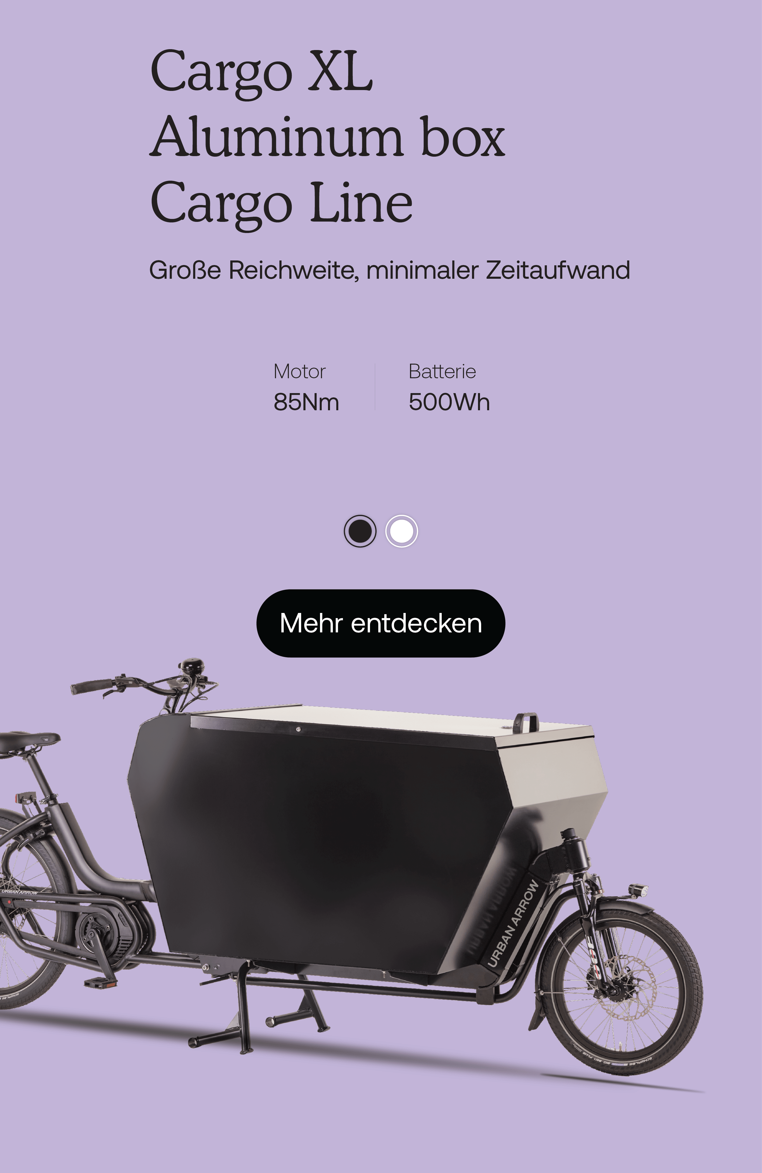 Urban Arrow Cargo Elektrische Frachtfahrrader